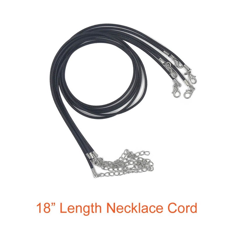 Paxcoo 50Pcs 18" Black Waxed Necklace Cord for Jewelry Making - Image 3